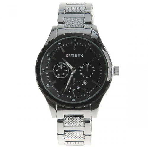Curren Men's Stainless Steel Chronograph (Black 4.8cm Dial) - CUR008 - Image 4