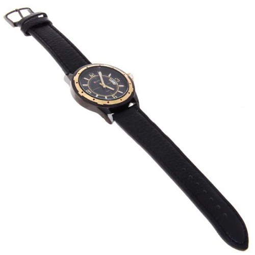 Curren Unisex Watch with Black Leather Band (Black 4.8cm Dial) - CUR012 - Image 5