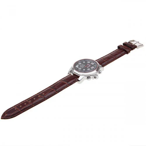 Curren Men's Chronograph with Leather Band (Black 4.5cm Dial) - Roman - CUR081 - Image 4