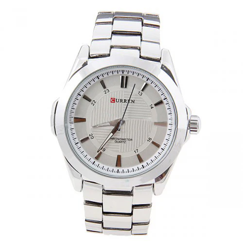 Curren Quartz Men's Stainless Steel Waterproof Watch (White 5.2cm Dial) - CUR082 - Image 3