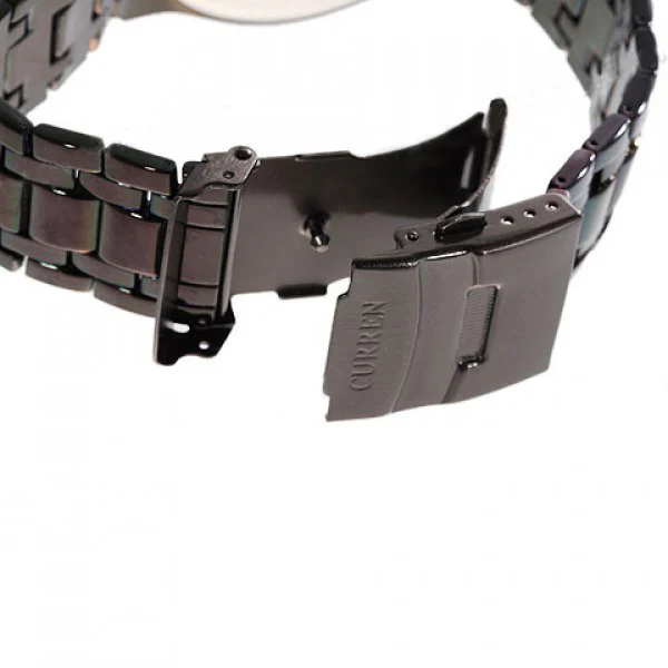 Curren Men's Black Stainless Steel Chronograph with Copper Accents (Black 5cm Dial) - CUR106 - Image 4