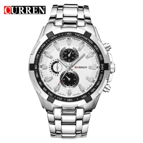 Curren Men's Black Stainless Steel Chronograph with Copper Accents (Black 5cm Dial) - CUR106 - Image 5