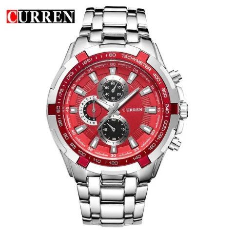 Curren Men's Black Stainless Steel Chronograph with Copper Accents (Black 5cm Dial) - CUR106 - Image 7