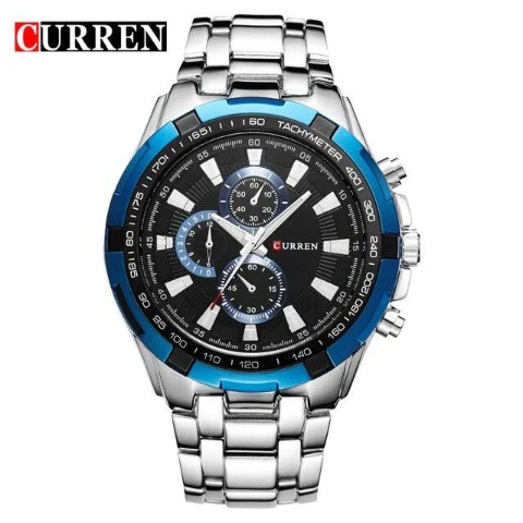 Curren Men's Black Stainless Steel Chronograph with Copper Accents (Black 5cm Dial) - CUR106 - Image 8