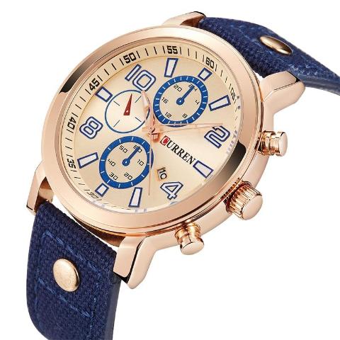 Curren Blue Band Watch (Dial 4.4cm) - CUR 169 - Image 2