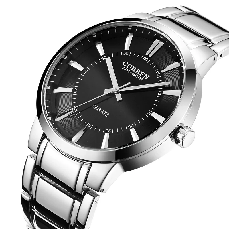 Curren Choronometer Quartz Stainless Steel Watch (Black 4.8cm Dial) - CUR121 - Image 2