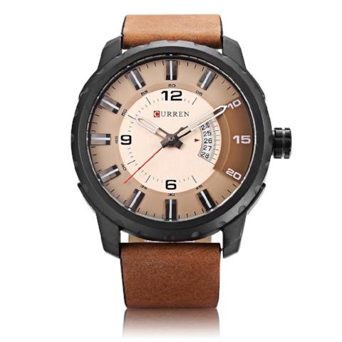 Curren Genuine Leather Quartz Watch (Dial 5.0cm) - CUR 137 - Image 2