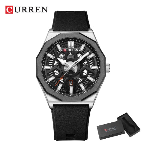 Curren Luxury Waterproof Silicone Band Quartz Watch (Dial 4.4cm) - CUR231 - Image 12