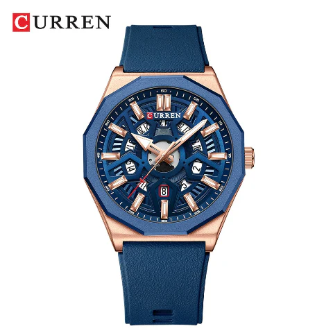 Curren Luxury Waterproof Silicone Band Quartz Watch (Dial 4.4cm) - CUR231 - Image 6
