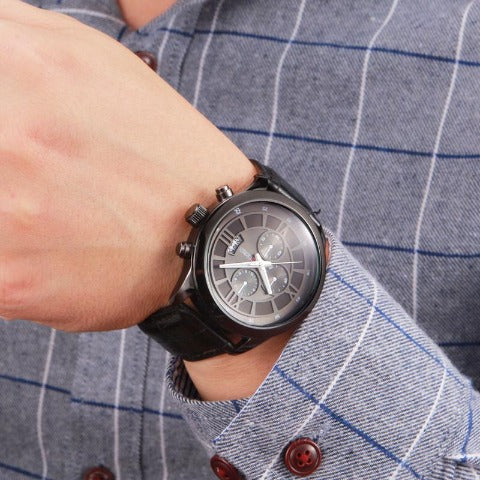 Curren Men's Full Black Watch (Dial 4.3cm) - CUR203 - Image 3