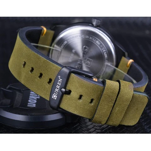Curren Men's Green Military Waterproof Watch (Dial - 4.7cm) - CUR202 - Image 3
