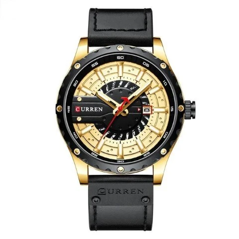 Curren Men's Waterproof Leather Band Watch (Dial 4.8cm) - CUR209 - Image 8