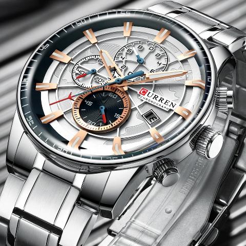 Curren New Chronograph Watch (Dial 4.7cm) - CUR187 - Image 2