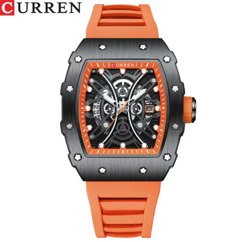 Curren New Square Waterproof Silicone Band Watch (Dial 4.4cm) - CUR230 - Image 11