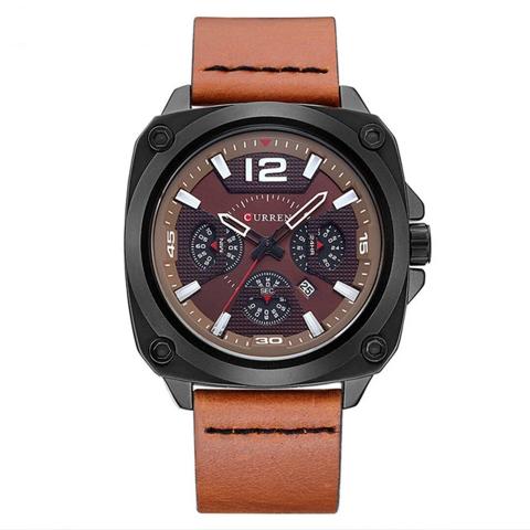 Curren PU Leather Square Watch (Dial 4.6cm) - CUR190 - Image 3