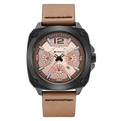 Curren PU Leather Square Watch (Dial 4.6cm) - CUR190 - Image 4