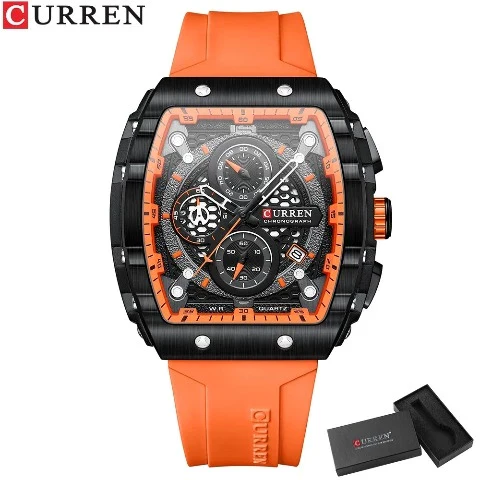 CURREN Men's Sports Rectangular Watch (Dial 4.7cm) - CUR221 - Image 11