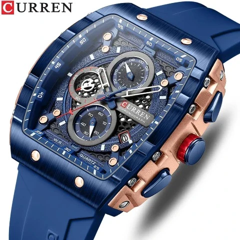 CURREN Men's Sports Rectangular Watch (Dial 4.7cm) - CUR221 - Image 3