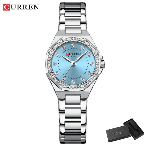 Curren Women's Sparkling Rhinestone Blanche Watch (Dial 2.1 cm) - CUR229 - Image 10
