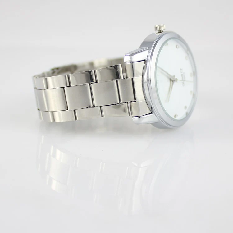 Nary Women's White Dial Stainless Steel Dress Watch-A6003W - Image 4