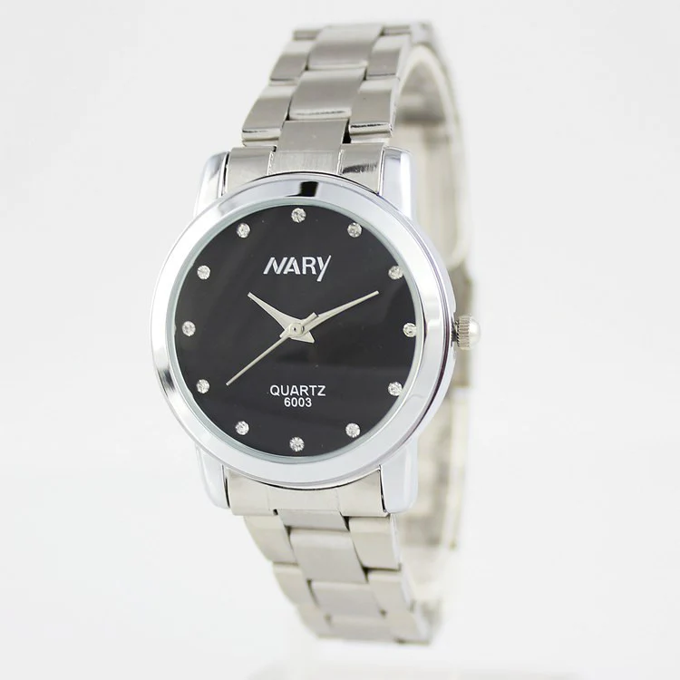 Nary Women's White Dial Stainless Steel Dress Watch-B6003W - Image 3