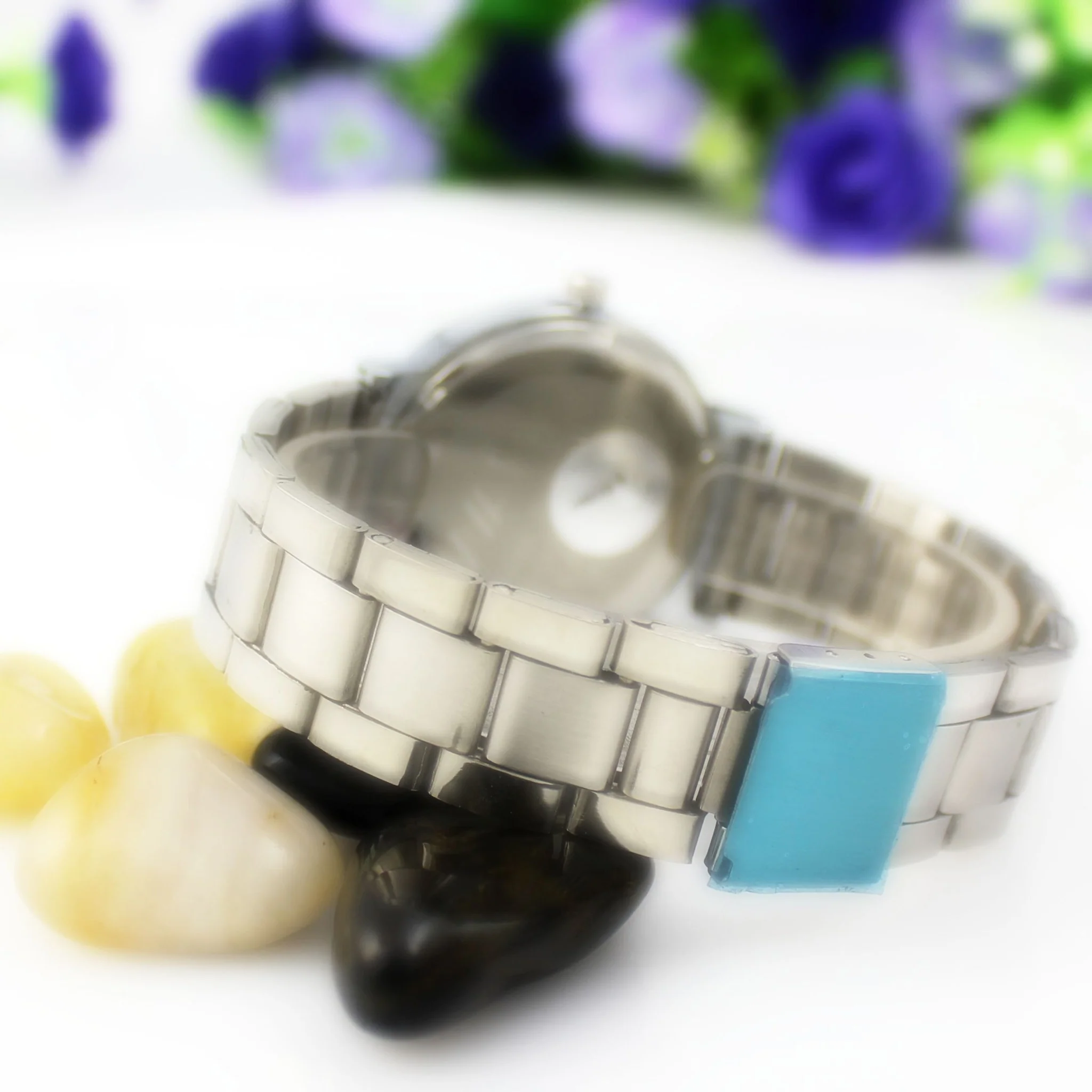 Nary Women's White Dial Stainless Steel Dress Watch-B6005W - Image 4
